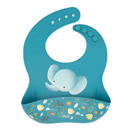 Babero de Silicona Chewy El Elefante - Sassi