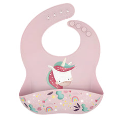 Babero de Silicona Sparkly El Unicornio - Sassi