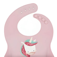 Babero de Silicona Sparkly El Unicornio - Sassi