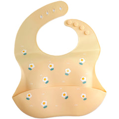 Babero de Silicona Florecitas