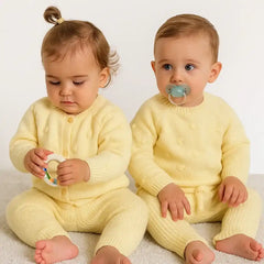 Conjunto Tejido Sofia- Lunita Llena Amarillo