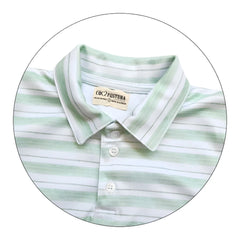 Polo Cuello Camisero Rayas Verde - Compostura