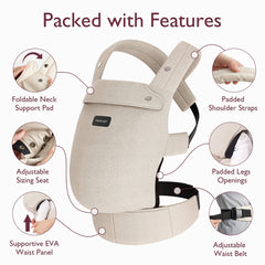 Portabebés Ergonómico Beige - Momcozy