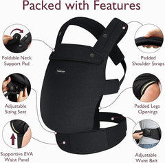 Portabebés Ergonómico Negro - Momcozy