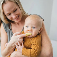 Cepillo Dedal Dúo Amarillo y Gris Silicona - Dr. Browns