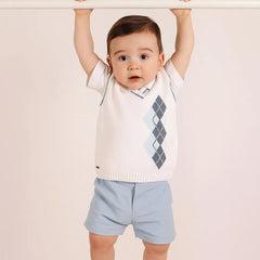 Chaleco Tejido Leo Azul