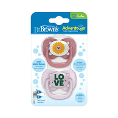 Set x2 Chupones Advantage de 0 a 6 meses Love Dr. Browns