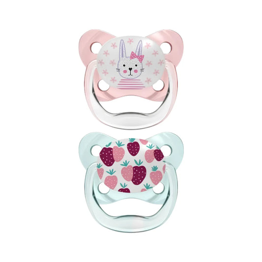 Set x2 Chupones PreVent de 0 a 6 meses Conejita Rosa Dr. Browns