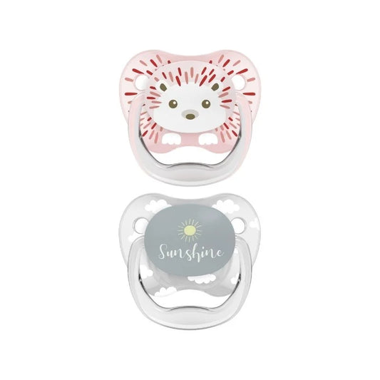 Set x2 Chupones PreVent de 0 a 6 meses Erizo Rosado Dr. Browns