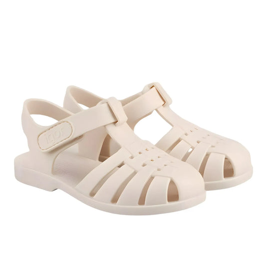 Sandalia Clásica Velcro Marfil - Igor