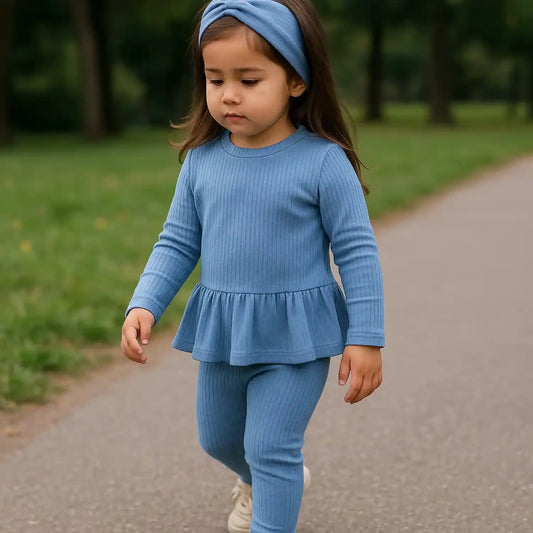 Conjunto Rib de Algodón Azul - Kora