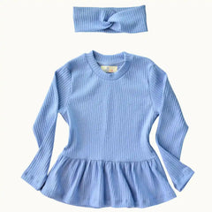 Conjunto Rib de Algodón Azul - Kora