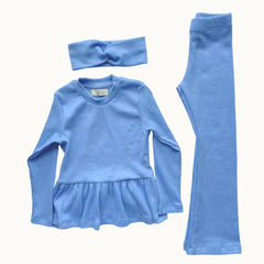 Conjunto Rib de Algodón Azul - Kora