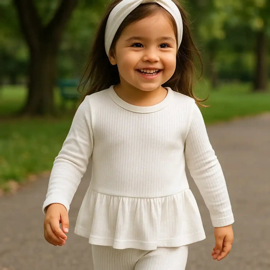 Conjunto Rib de Algodón Blanco - Kora