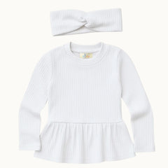 Conjunto Rib de Algodón Blanco - Kora