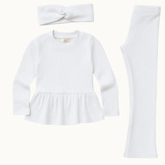 Conjunto Rib de Algodón Blanco - Kora