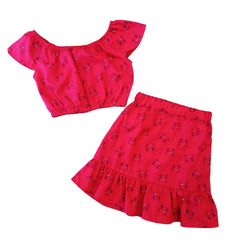 Conjunto Croptop y Falda Rojo - Compostura