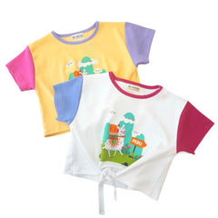 Polo Crop Top Llamita Amarillo - Compostura