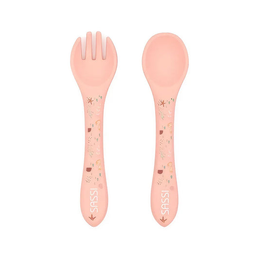 Kit de tenedor y cuchara de Silicona Slurpy El Pulpo - Sassi