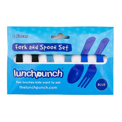 Set de Cuchara y Tenedor Lunch Punch - Azul