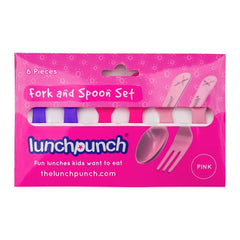 Set de Cuchara y Tenedor Lunch Punch - Rosa