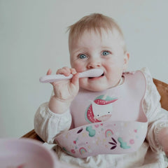 Kit de tenedor y cuchara de Silicona Sparkly El Unicornio - Sassi