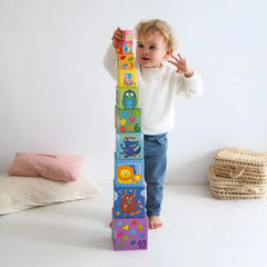 Cubos para Apilar Arcoiris - Djeco