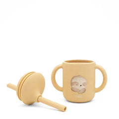 Vaso Taza con Cañita de Silicona - Gnawy el Perezoso