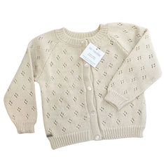 Conjunto Tejido Diamantes Crema