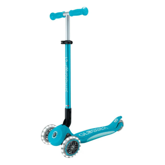 Scooter Elite Led Plegable 3-9 Celeste - Globber