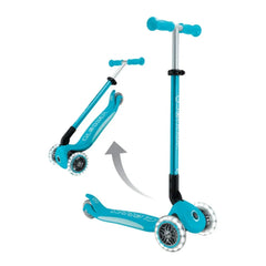 Scooter Elite Led Plegable 3-9 Celeste - Globber