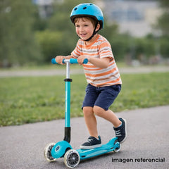 Scooter Elite Led Plegable 3-9 Celeste - Globber