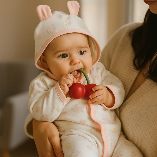 Enterizo Pima con Capucha Conejos Rosa - Compostura