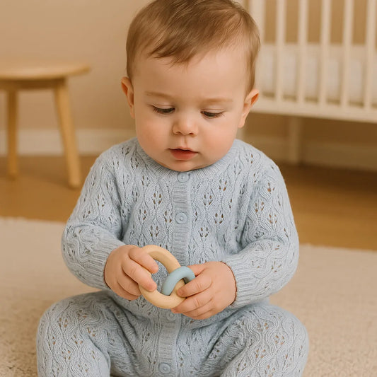 Enterizo Tejido Dulce Encanto Celeste