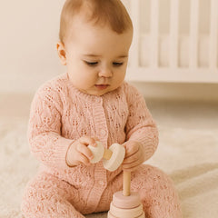 Enterizo Tejido Dulce Encanto Rosa