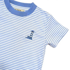 Polo Bebé El Faro Celeste Cuello Azul - Compostura