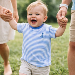 Polo Bebé El Faro Celeste Cuello Azul - Compostura