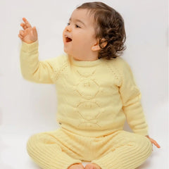 Conjunto Tejido Ternura Floral Amarillo