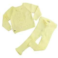 Conjunto Tejido Ternura Floral Amarillo