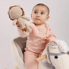 Conjunto Tejido Ternura Floral Rosa
