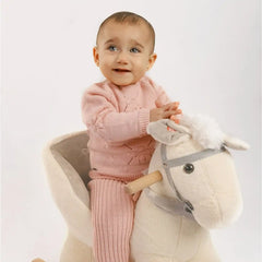 Conjunto Tejido Ternura Floral Rosa