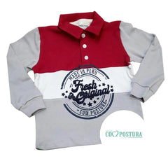 Polo Cuello Camisero Fresh Vino