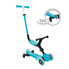 Scooter Go Up Active 360° 15m-7 LED Turquesa - Globber