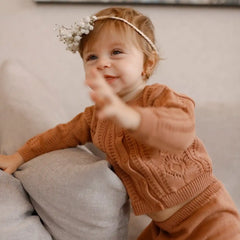 Conjunto Tejido Dulce Hoja Arcilla