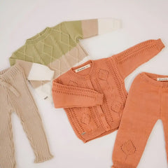 Conjunto Tejido Dulce Hoja Arcilla