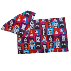 Individual Impermeable con Servilleta - Mascotas