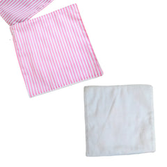 Individual Impermeable con Servilleta - Rayas Rosa