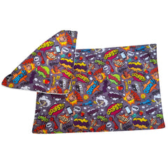 Individual Impermeable con Servilleta - Onomatopeyas
