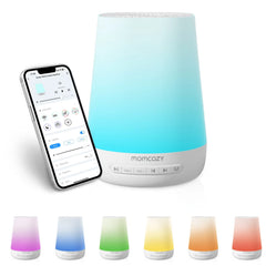 Monitor Y Lámpara Inteligente De Ruido Blanco Para Bebé Momcozy