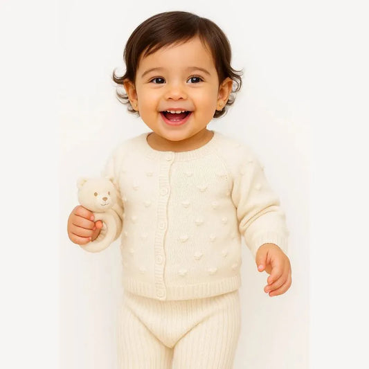 Conjunto Tejido Sofia- Lunita Llena Crema